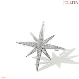  Trâm cài áo ngôi sao sáu cánh dát đá zircon sang trọng 