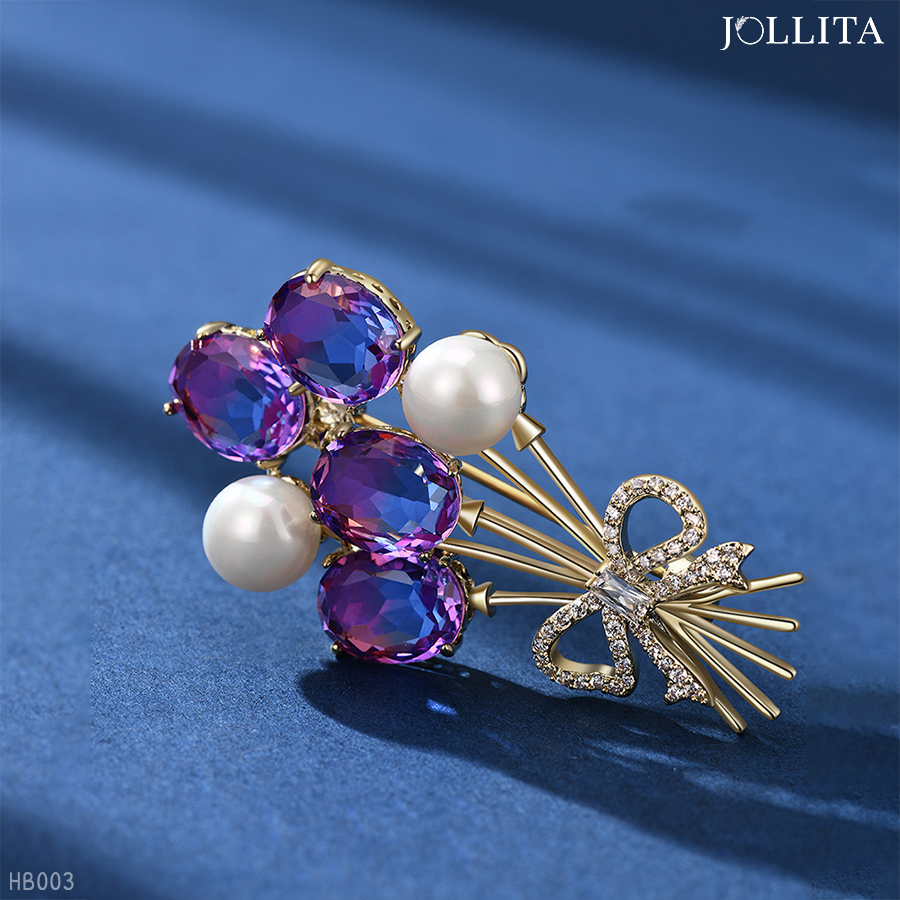  Trâm cài áo bong bóng pha lê 