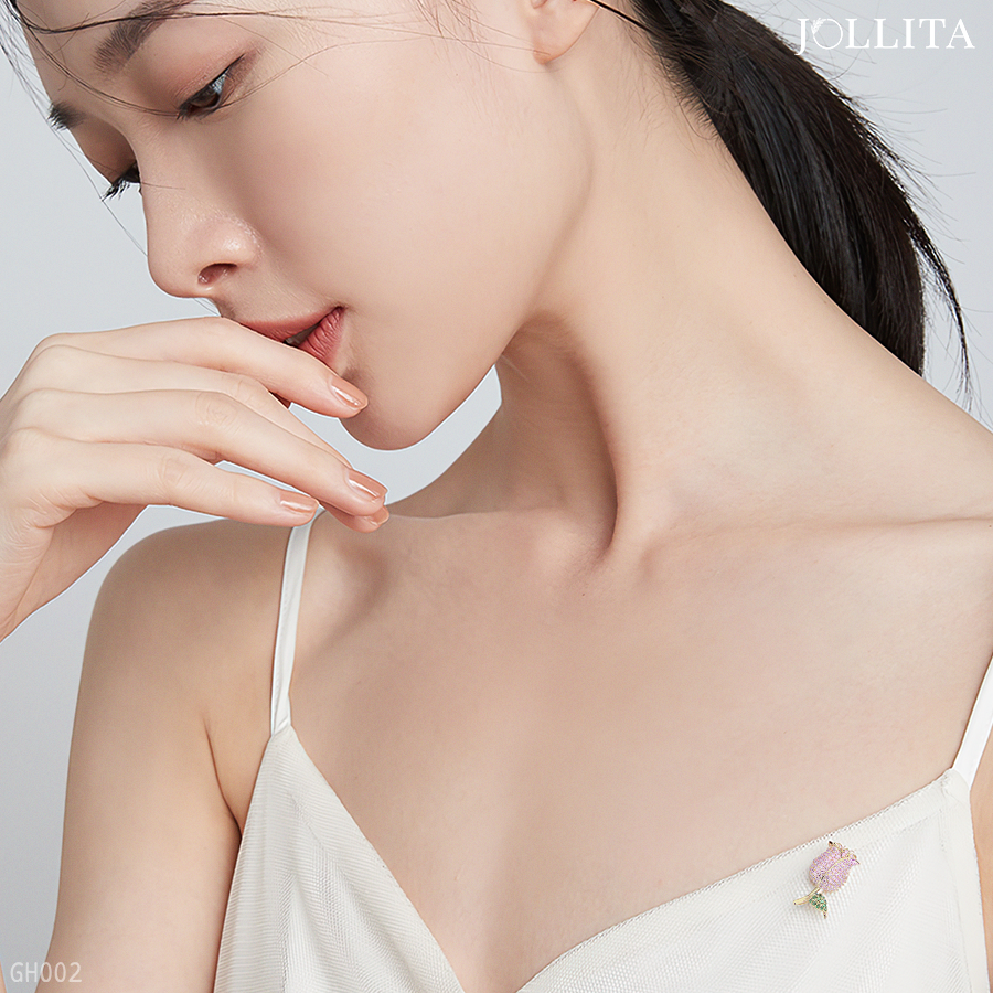  Pin cài áo nụ hồng sang trọng 