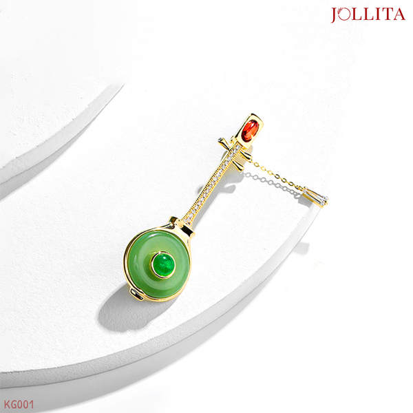  Trâm cài áo cây đàn ngọc dát đá zircon cao cấp 