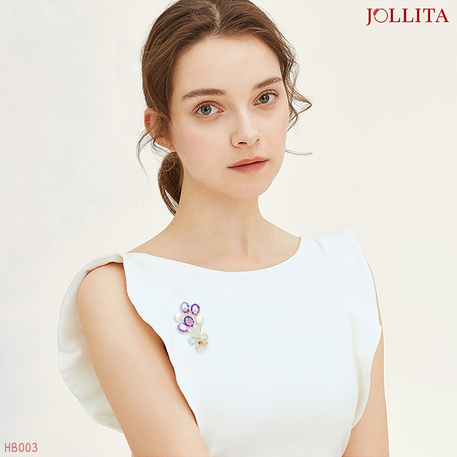  Trâm cài áo bong bóng pha lê 