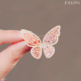  Trâm cài áo bướm đính đá hồng thanh lịch 