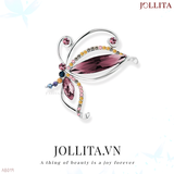  Trâm cài áo bướm đính đá pha lê cao cấp sang trọng 