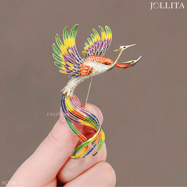  Trâm cài áo phượng hoàng lửa thanh lịch 