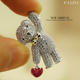  Trâm cài áo chú gấu dát đá cao cấp 