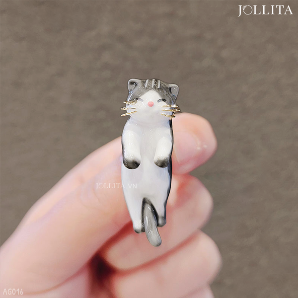  Ghim cài áo chú mèo ú dễ thương 