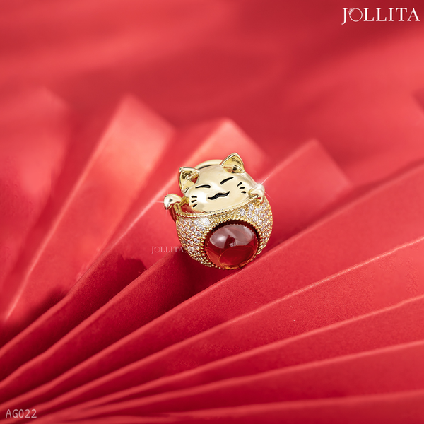  Pin cài áo mèo thần tài may mắn 