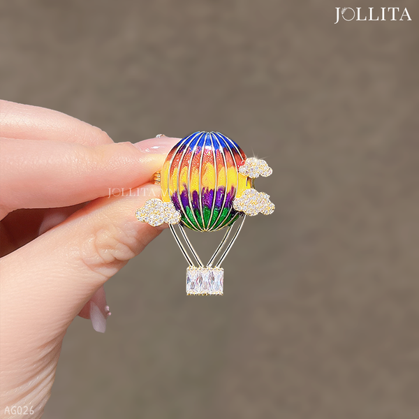  Ghim cài áo khinh khí cầu sắc màu cá tính 