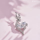  Trâm cài áo tuần lộc đính đá cao cấp 