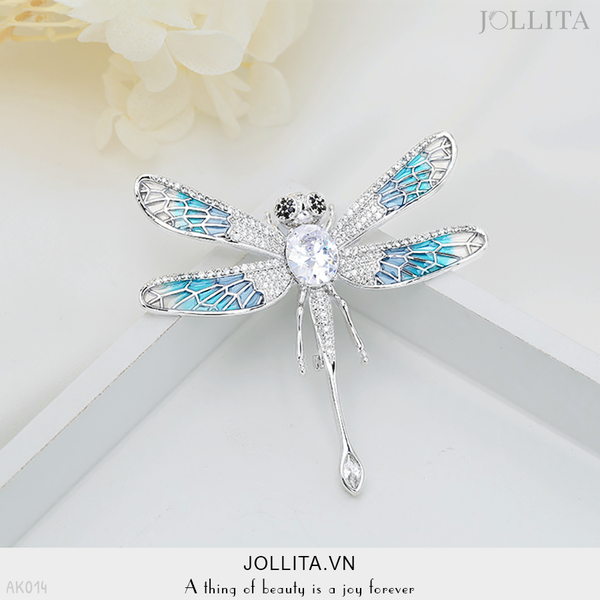  Trâm cài áo chuồn chuồn dát đá cao cấp 