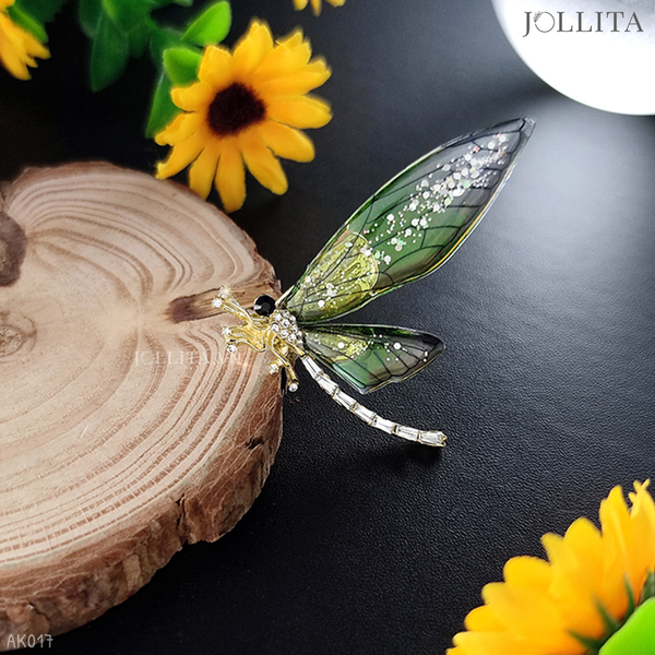  Trâm cài áo vest chuồn chuồn đá thanh lịch sang trọng 