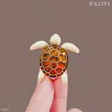  Trâm cài áo rùa biển mai hổ phách 