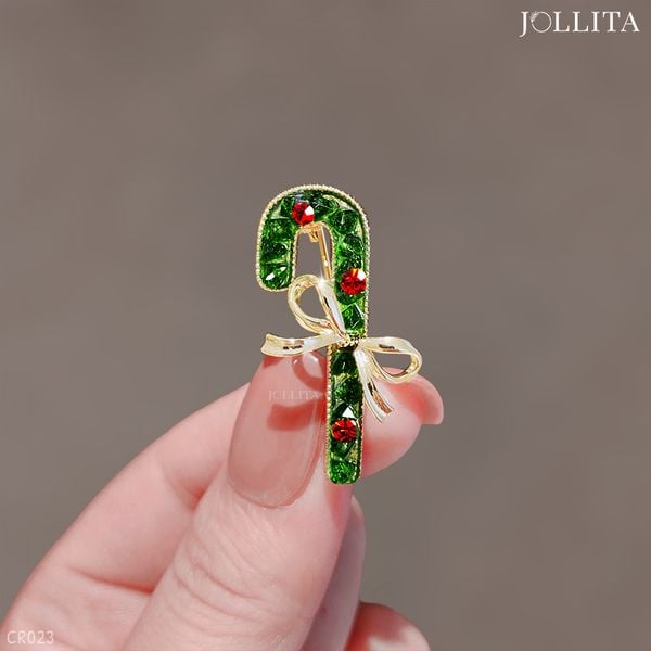  Ghim cài áo chiếc gậy kẹo giáng sinh kute 