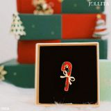  Ghim cài áo chiếc gậy kẹo giáng sinh kute 