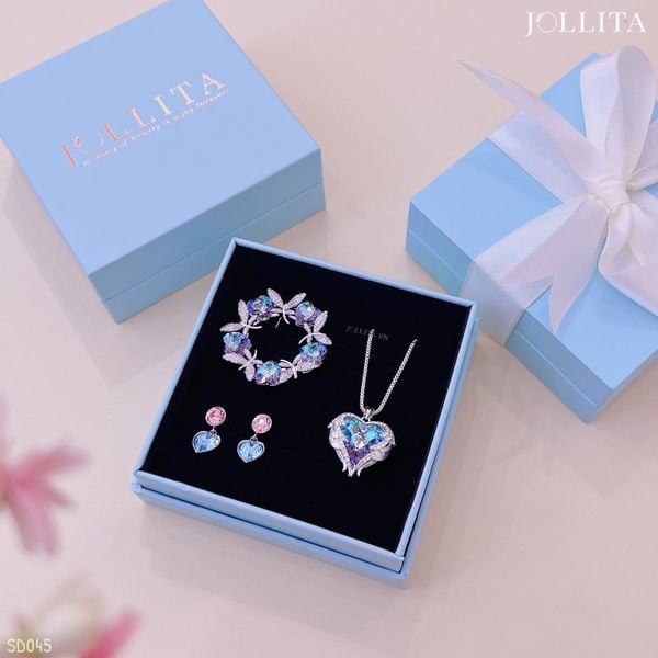  Set quà tặng Cài áo Bông tai Dây chuyền cao cấp sang trọng - 045 