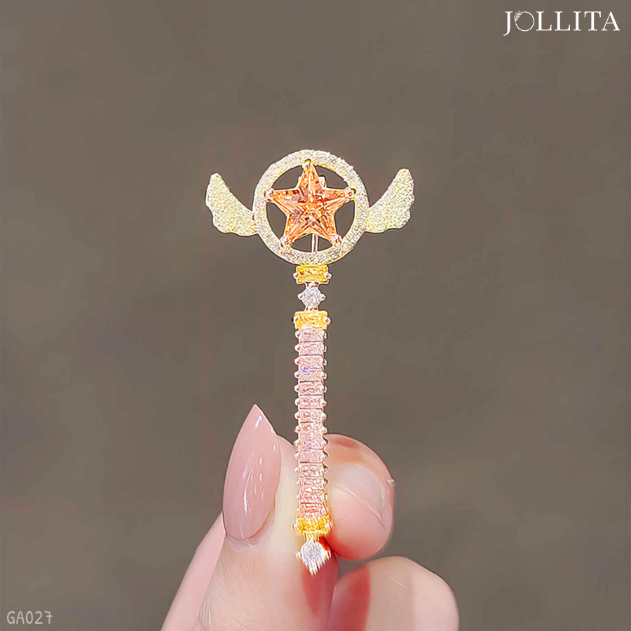  Trâm cài áo cây quyền trượng thanh lịch 