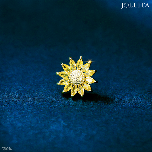  Pin cài áo hoa hướng dương vàng 