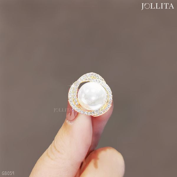  Pin cài hoa đính ngọc trai tinh tế 