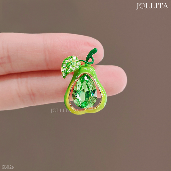  Ghim cài áo quả bơ đính đá dễ thương thanh lịch 