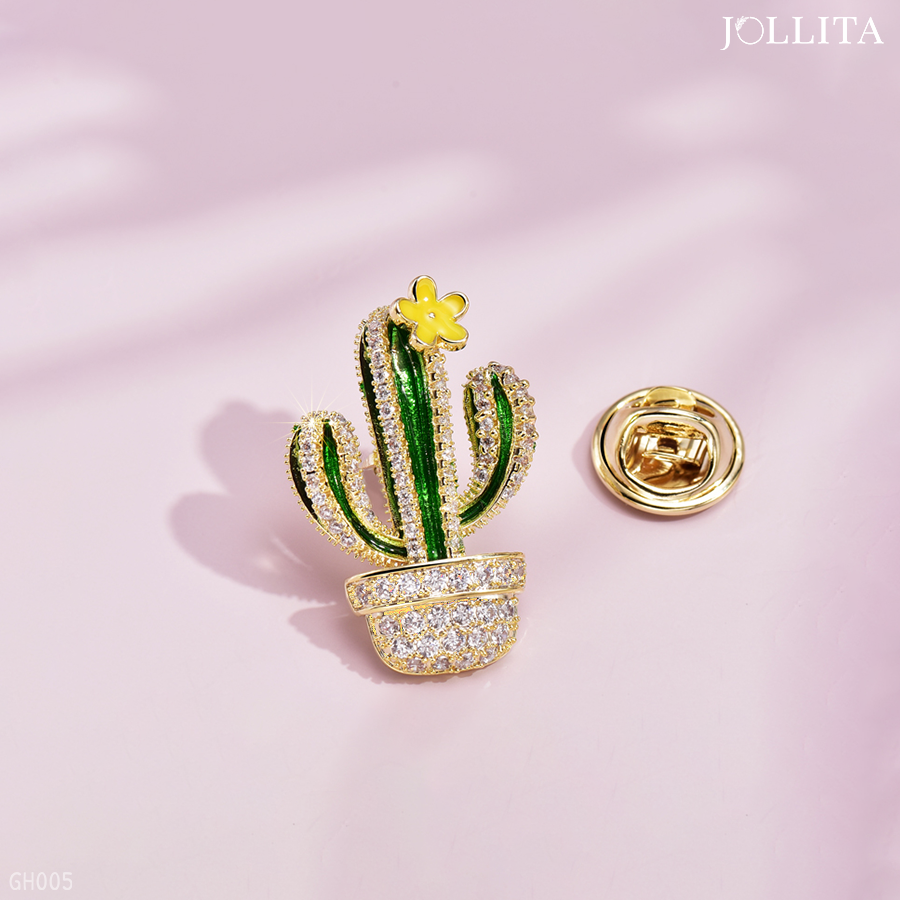  Pin cài áo vest Hoa Xương Rồng 