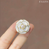  Pin cài áo hoa trà trắng thanh lịch 