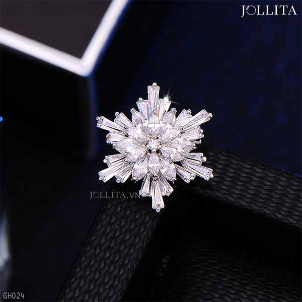  Ghim cài áo hoa tuyết tinh tế thanh lịch 
