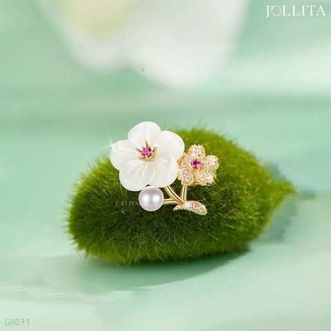 Cài Áo Khảm Xà Cừ Trang Nhã