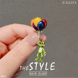  Trâm cài áo khinh khí cầu ếch độc đáo thanh lịch 