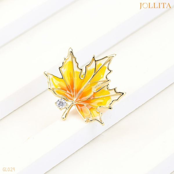  Pin cài áo lá phong vàng thanh lịch duyên dáng 