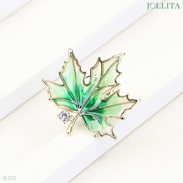  Pin cài áo lá phong xanh thanh lịch duyên dáng 