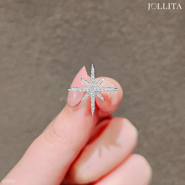  Pin cài áo ngôi sao nhỏ dát đá sang trọng 