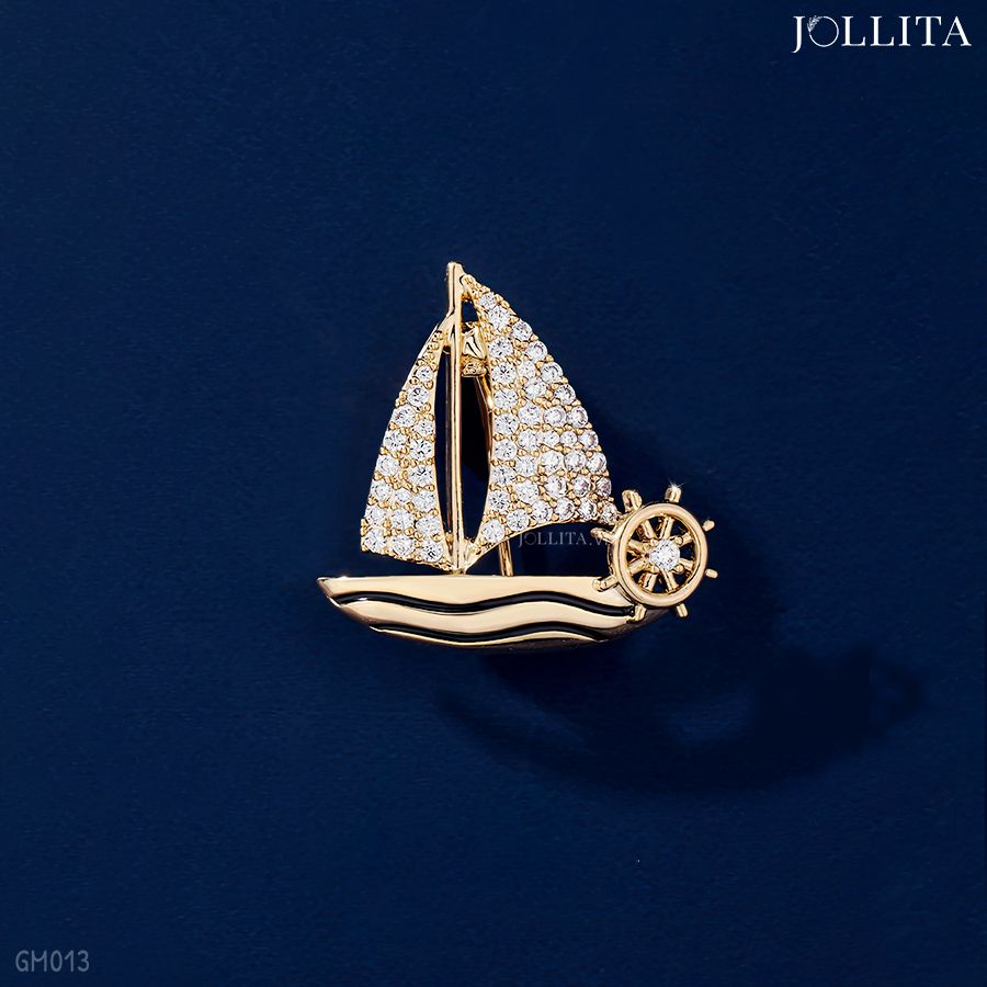  Pin cài áo thuyền buồm xuôi gió độc đáo 