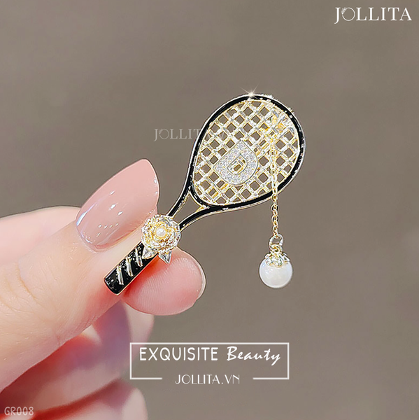  Ghim cài áo vợt tennis cá tính sang trọng 