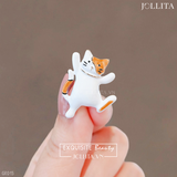  Ghim cài áo chú mèo năng động dễ thương 