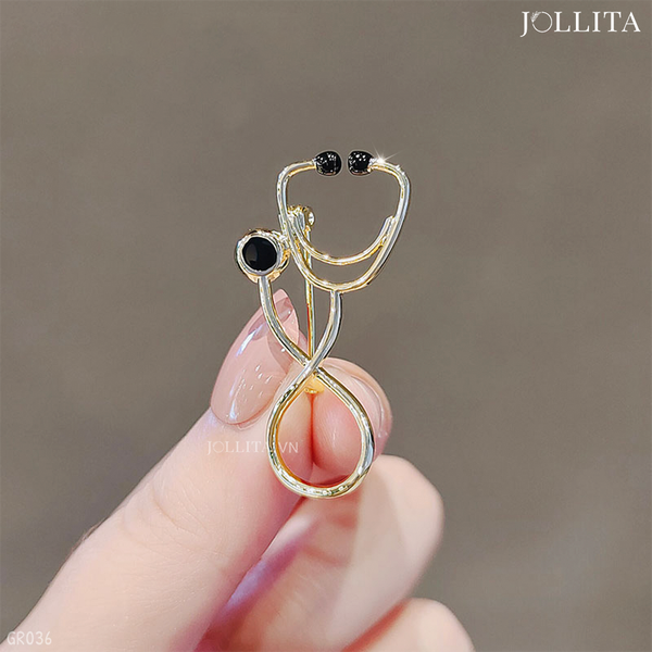  Ghim cài ống nghe bác sĩ thanh lịch 