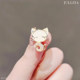  Pin cài áo mèo đá thanh lịch dễ thương 