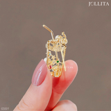  Ghim cài áo vest ly trà sữa đính đá zircon thanh lịch 