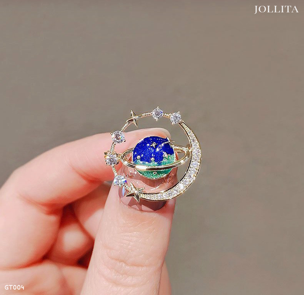  Ghim cài áo liên hành tinh dát đá sang trọng 