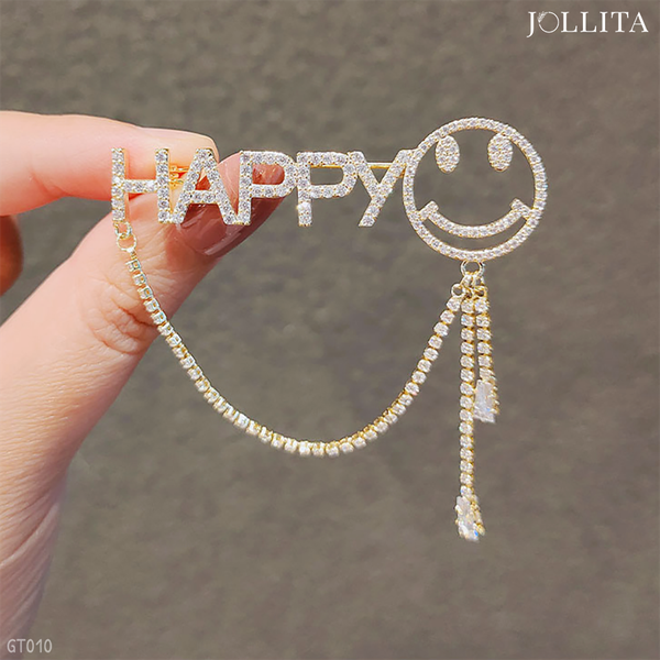  Trâm cài áo happy life thanh lịch tinh tế 