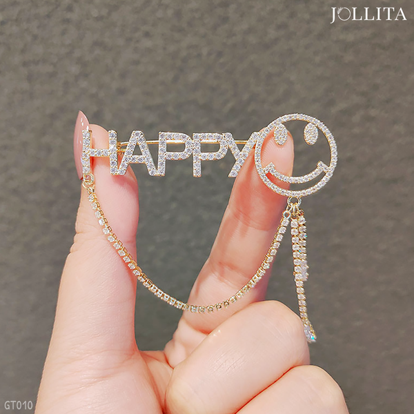  Trâm cài áo happy life thanh lịch tinh tế 