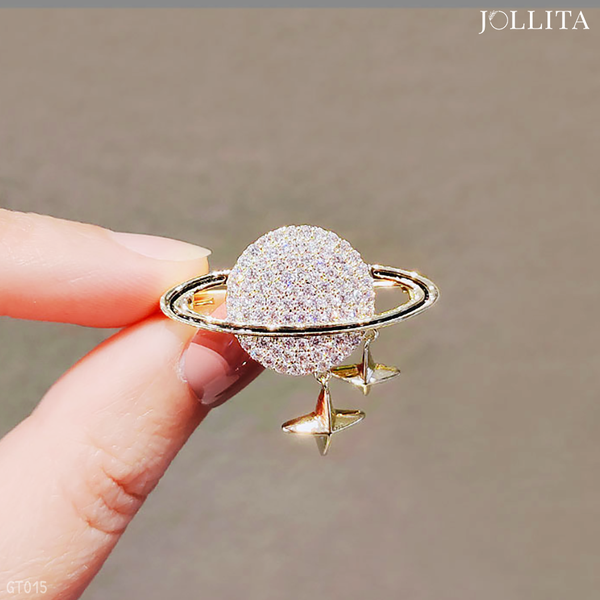  Ghim cài áo liên hành tinh dát đá sang trọng 