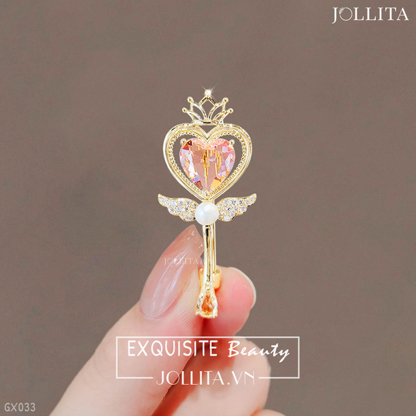  Ghim cài áo quyền trượng thiên thần may mắn 