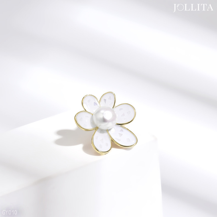  Pin cài áo bông hoa xà cừ tinh tế 