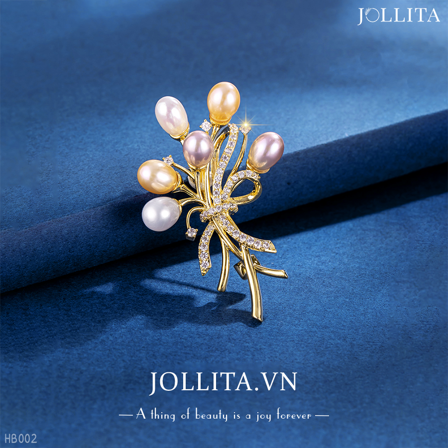  Trâm cài áo Nhành Ngọc Trai thanh lịch cao cấp 