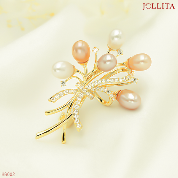  Trâm cài áo Nhành Ngọc Trai thanh lịch cao cấp 