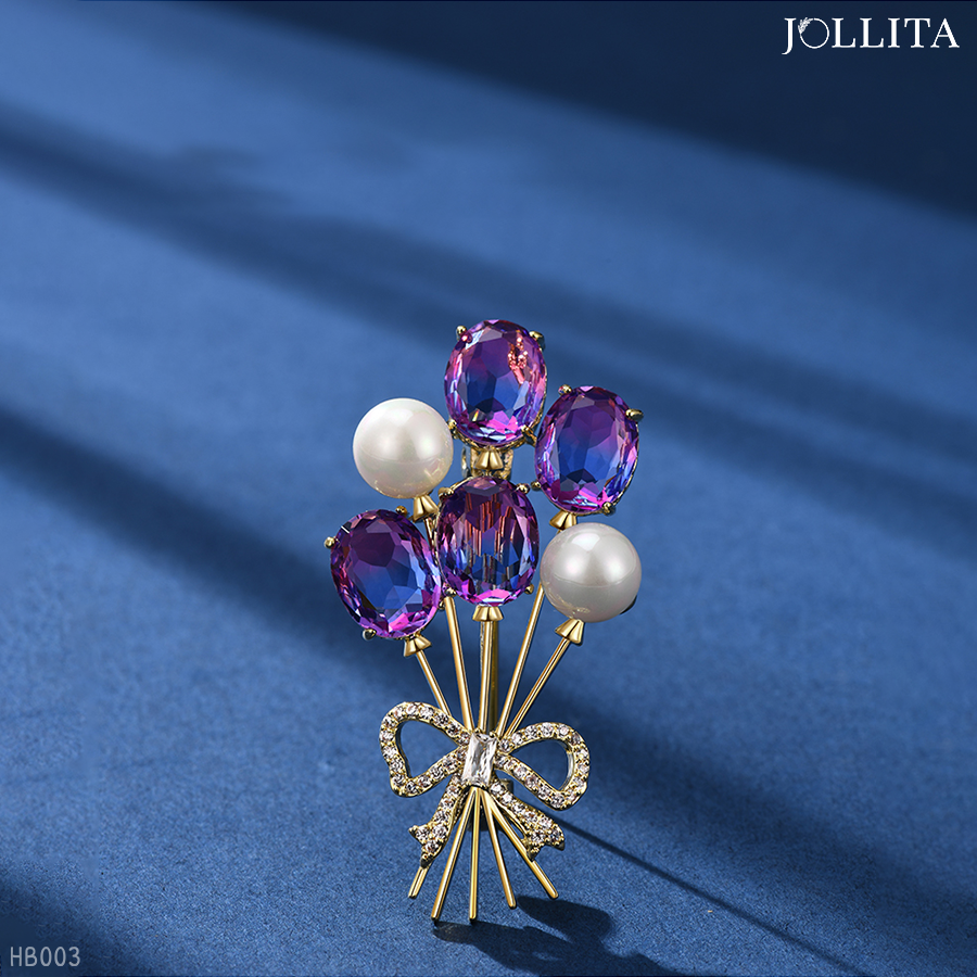  Trâm cài áo bong bóng pha lê 