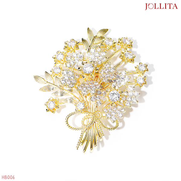  Trâm cài áo cây tài lộc đính đá sang trọng 