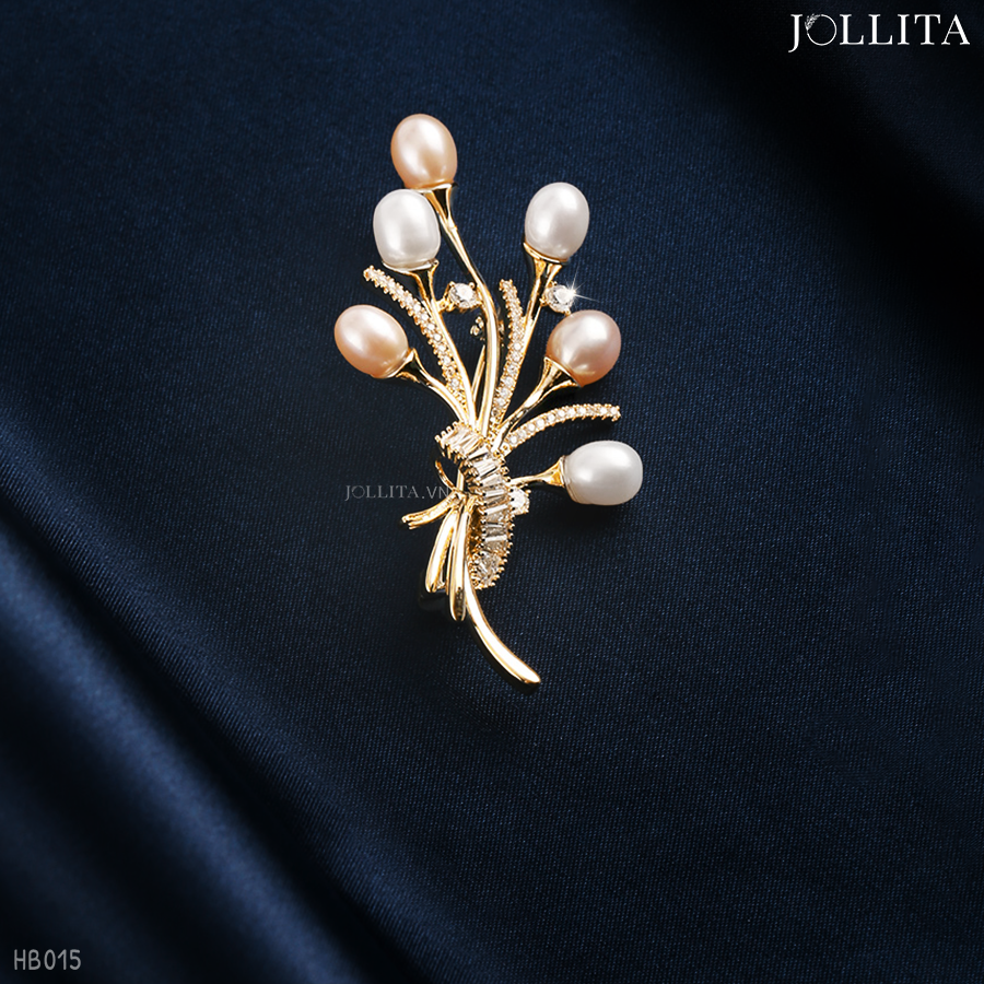  Trâm cài áo Nhành Ngọc Trai thanh lịch sang trọng 