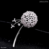  Trâm cài áo bồ công anh mạ bạch kim sang trọng 