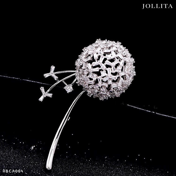  Trâm cài áo bồ công anh mạ bạch kim sang trọng 